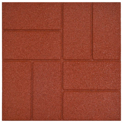 Stepping Stone 6 pcs Red 40.5 x 40.5 x 2 cm Rubber