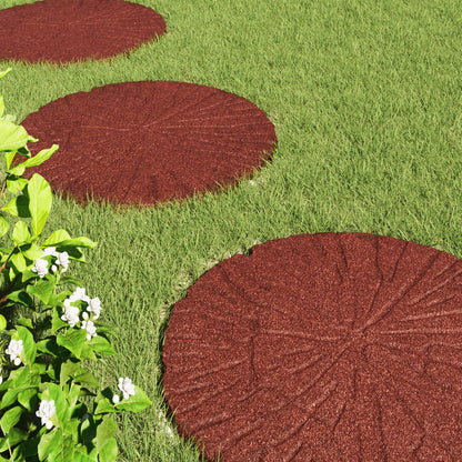 Stepping Stone 6 pcs Red Ø 45 x 1.8 cm Rubber