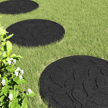 Stepping Stone 6 pcs Black Ø 44 x 2 cm Rubber
