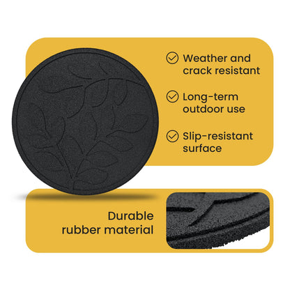 Stepping Stone 6 pcs Black Ø 44 x 2 cm Rubber