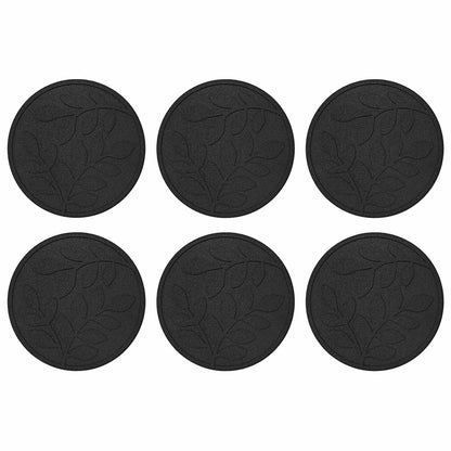 Stepping Stone 6 pcs Black Ø 44 x 2 cm Rubber