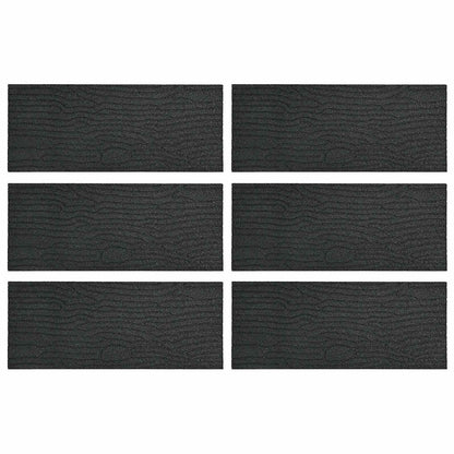 Stepping Stone 6 pcs Black 60.5 x 25 x 2 cm Rubber