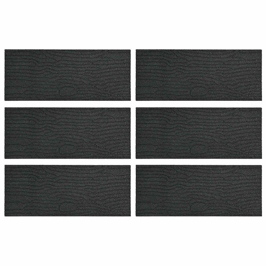 Stepping Stone 6 pcs Black 60.5 x 25 x 2 cm Rubber