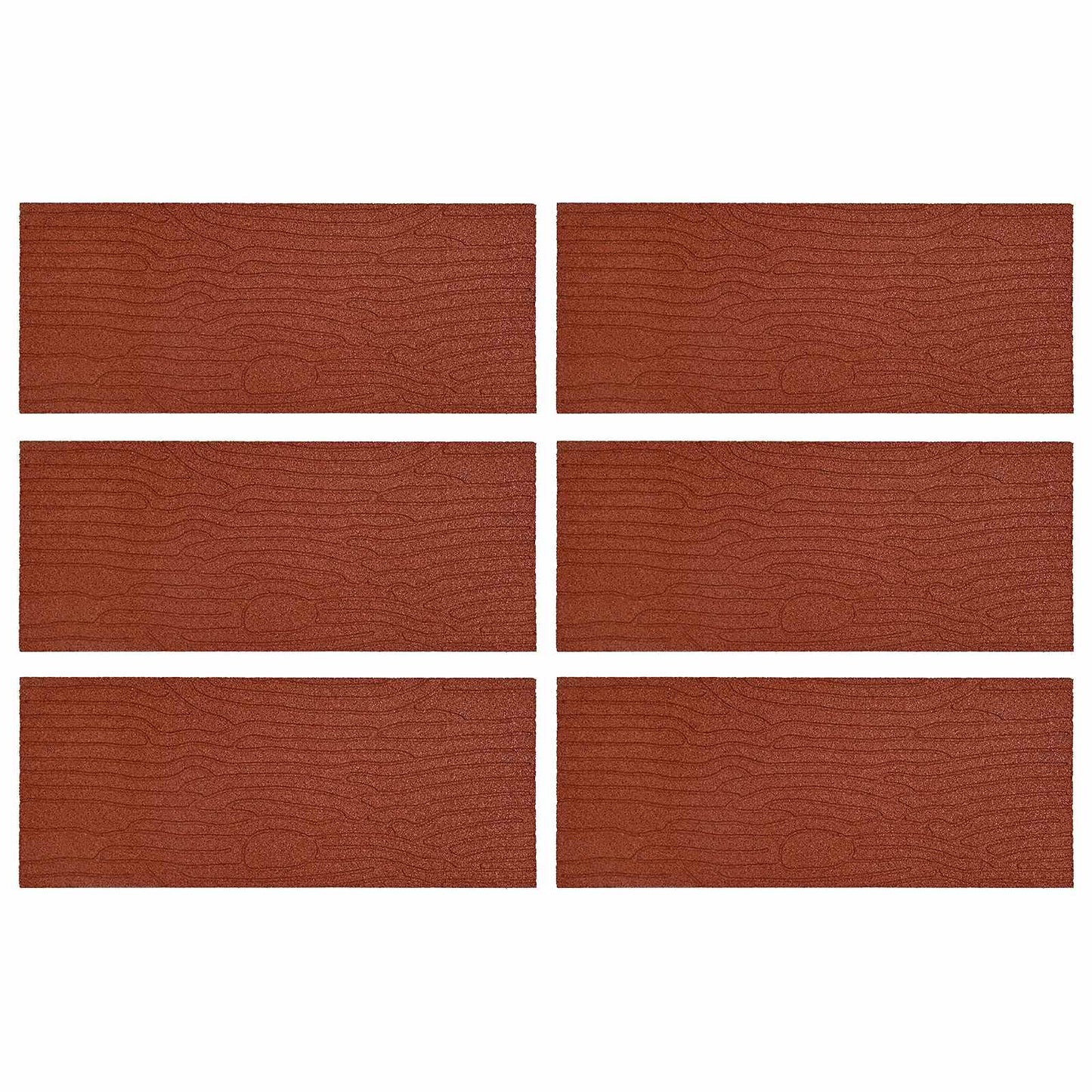 Stepping Stone 6 pcs Red 60.5 x 25 x 2 cm Rubber