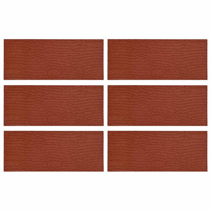 Stepping Stone 6 pcs Red 60.5 x 25 x 2 cm Rubber