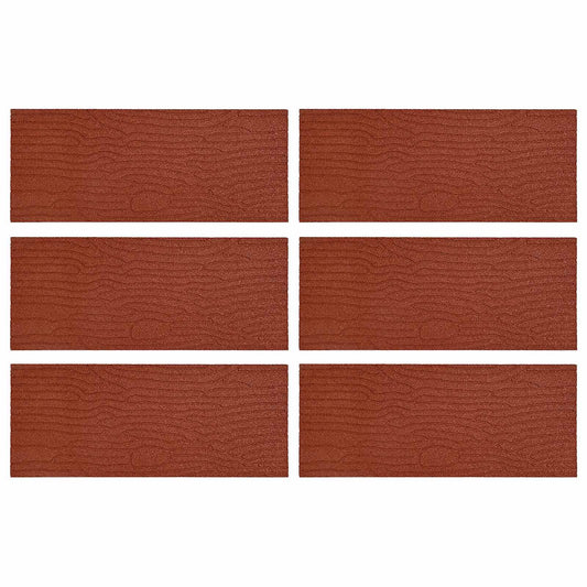 Stepping Stone 6 pcs Red 60.5 x 25 x 2 cm Rubber