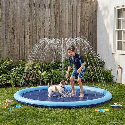 Splash Pad for Kids and Dogs Folding Blue Ø150 x 10 cm PVC