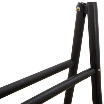Double-Sided Blanket Ladder Black 50 x 50 x 159 cm Bamboo