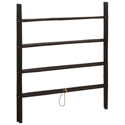 Double-Sided Blanket Ladder Black 90 x 50 x 100 cm Bamboo