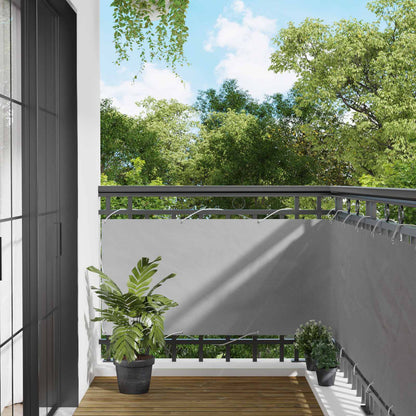 Balcony Screen Light Grey 75 x 200 cm PU coated oxford alu