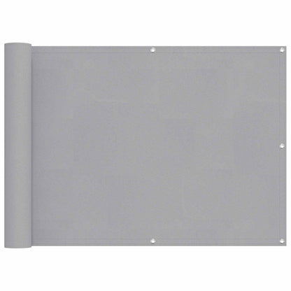 Balcony Screen Light Grey 75 x 200 cm PU coated oxford alu