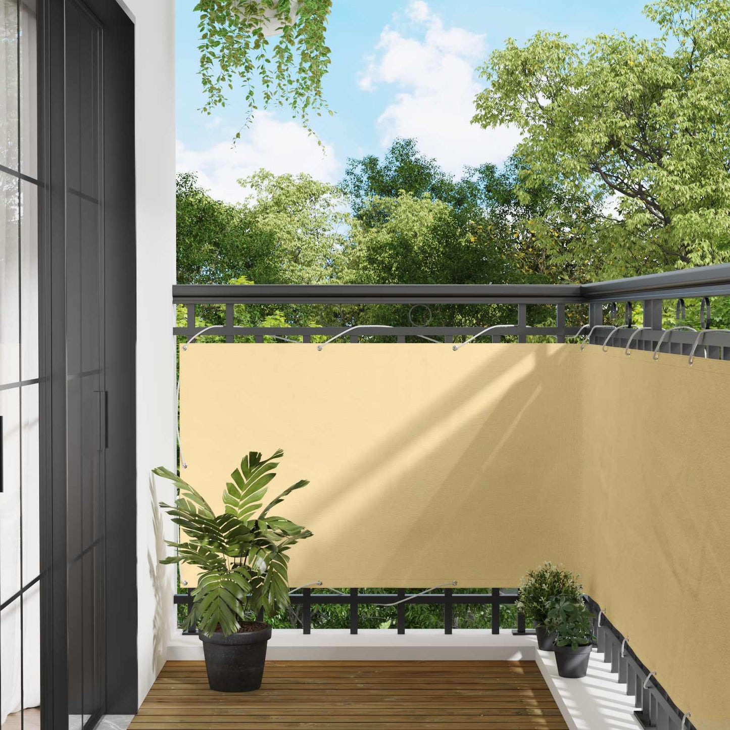 Balcony Screen Sand 100 x 1000 cm Oxford Fabric