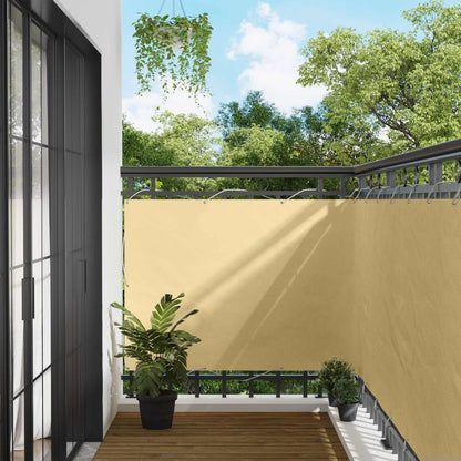 Balcony Screen Sand 110 x 500 cm Oxford Fabric