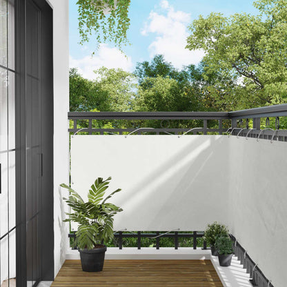 Balcony Screen White 100 x 400 cm Oxford Fabric