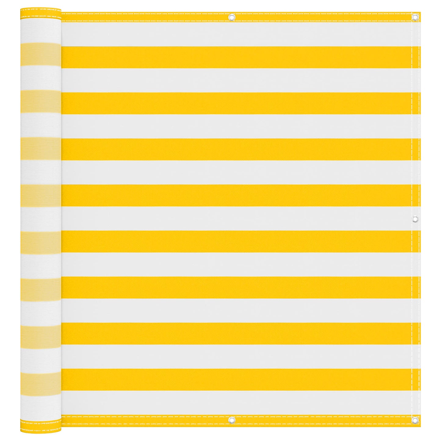 Balcony Screen Yellow and White 110 x 200 cm Oxford Fabric