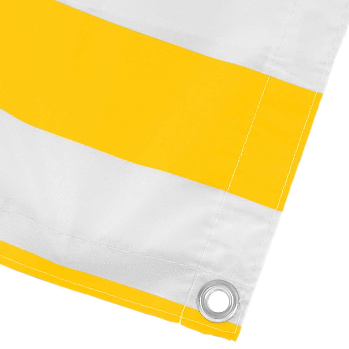 Balcony Screen Yellow and White 110 x 700 cm Oxford Fabric