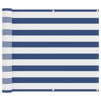 Balcony Screen Blue and White 100 x 400 cm Oxford Fabric