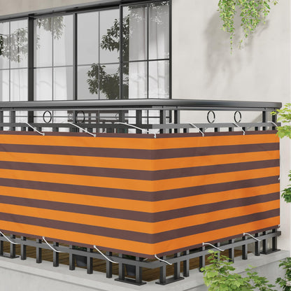 Balcony Screen Orange and Brown 75 x 200 cm