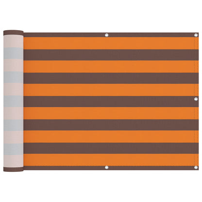 Balcony Screen Orange and Brown 75 x 200 cm