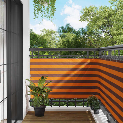 Balcony Screen Orange and Brown 100 x 300 cm Oxford Fabric