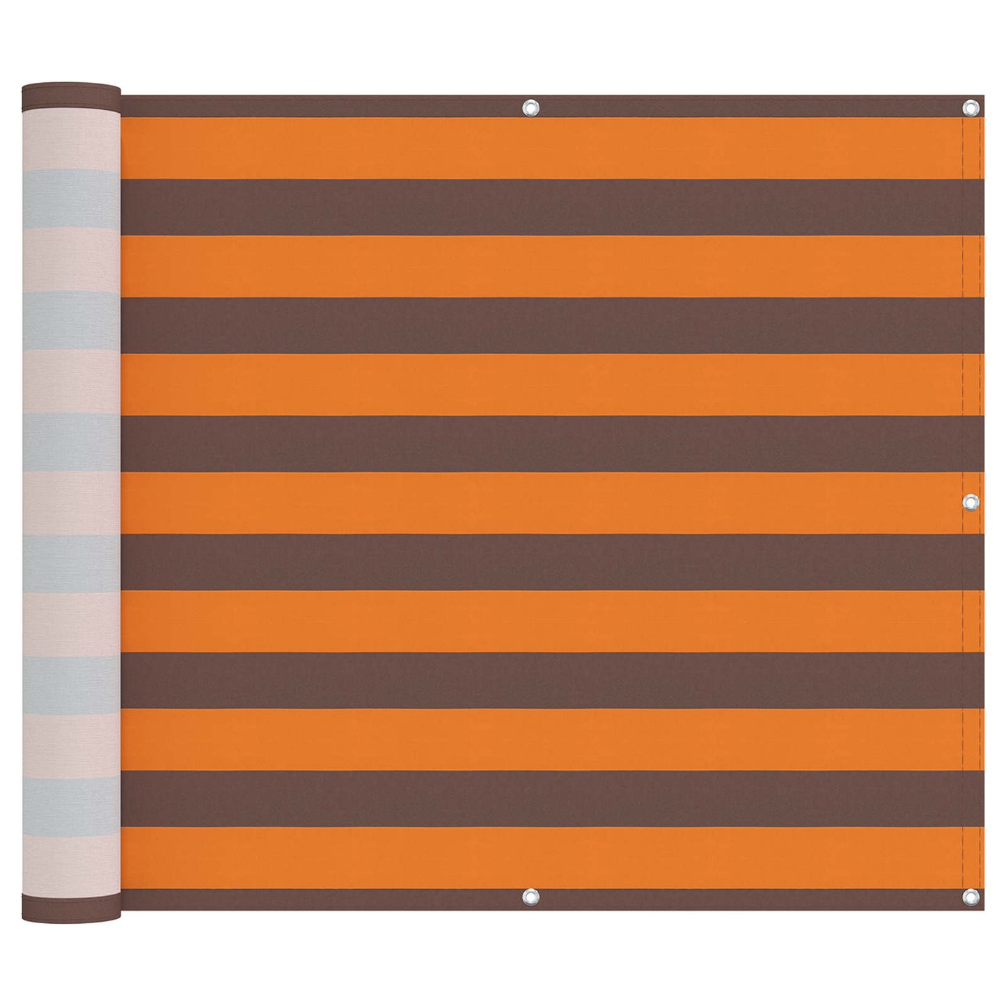 Balcony Screen Orange and Brown 100 x 300 cm Oxford Fabric