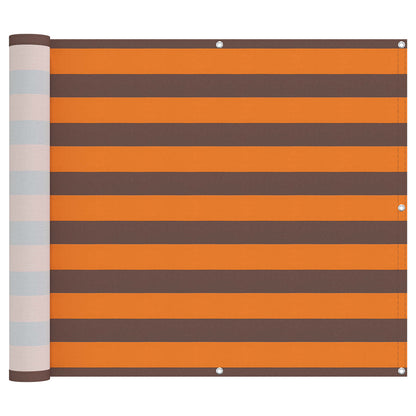 Balcony Screen Orange and Brown 100 x 300 cm Oxford Fabric