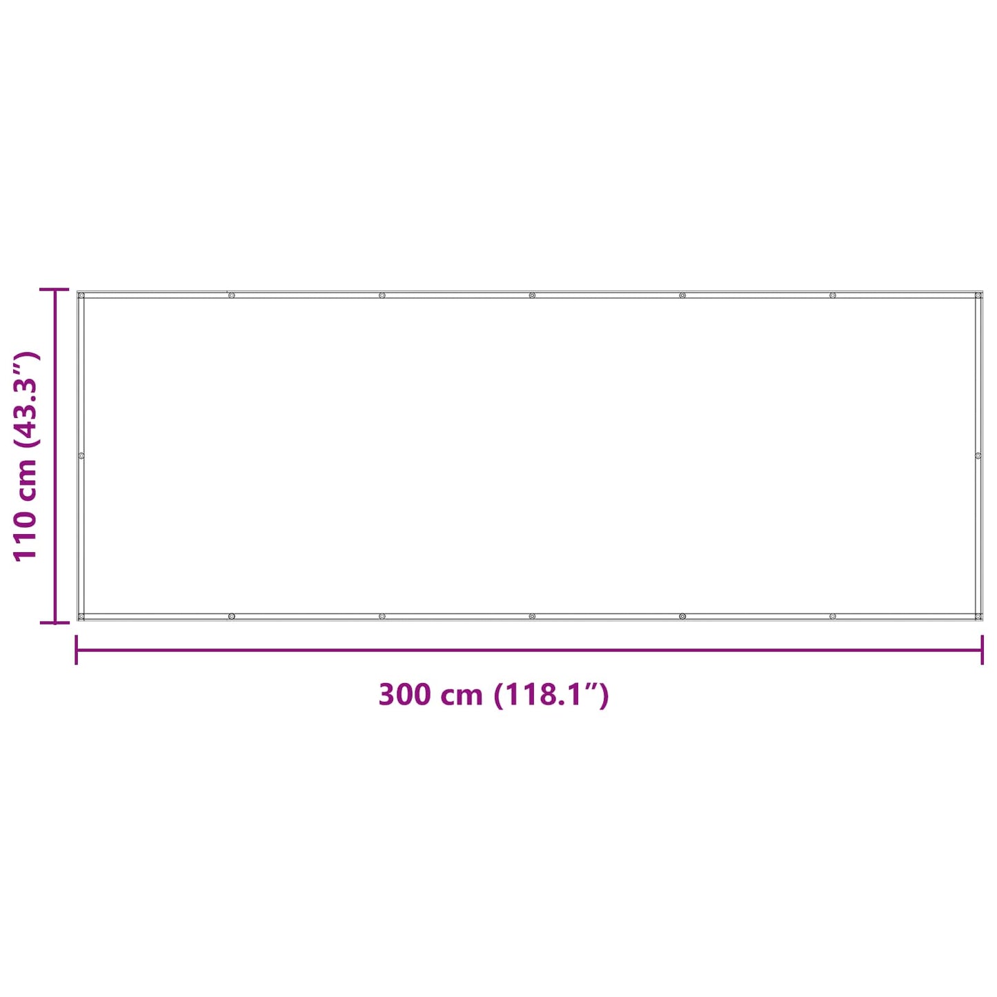 Balcony Screen Orange and Brown 110 x 300 cm Oxford Fabric
