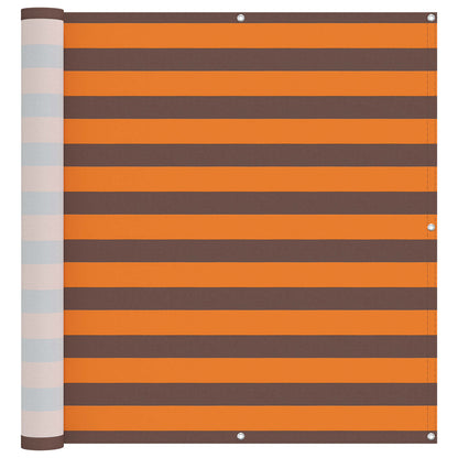 Balcony Screen Orange and Brown 110 x 1000 cm Oxford Fabric