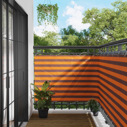 Balcony Screen Orange and Brown 120 x 200 cm