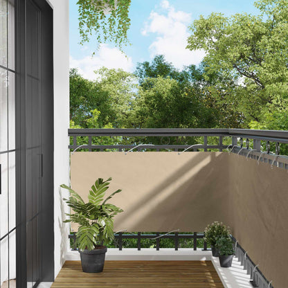 Balcony Screen Beige 75 x 200 cm PU coated oxford alu