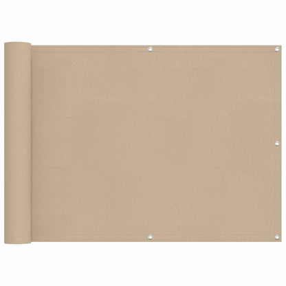 Balcony Screen Beige 75 x 200 cm PU coated oxford alu