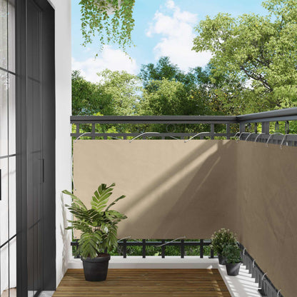 Balcony Screen Beige 100 x 300 cm Oxford Fabric