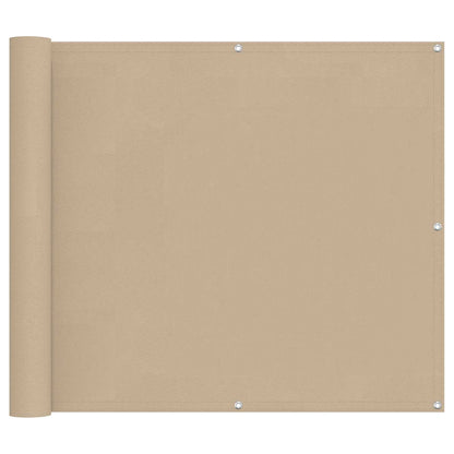 Balcony Screen Beige 100 x 500 cm Oxford Fabric