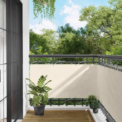 Balcony Screen Cream 75 x 200 cm Oxford Fabric