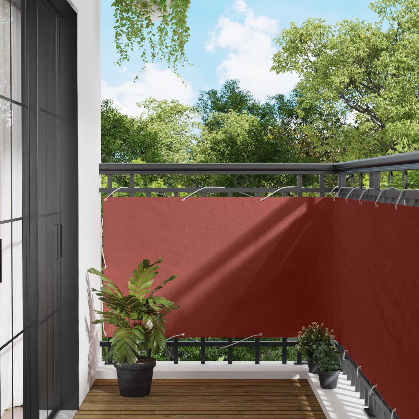 Balcony Screen 100 x 800 cm Oxford Fabric Rectangular