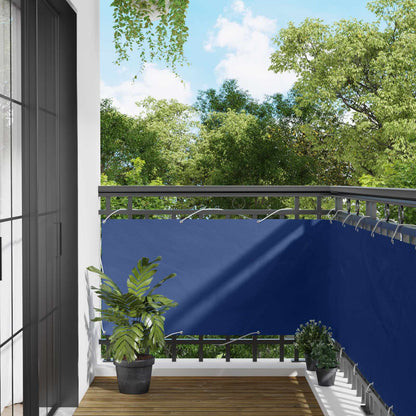 Balcony Screen Blue 75 x 200 cm PU coated oxford alu