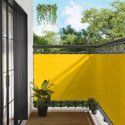 Balcony Screen Yellow 120 x 200 cm Oxford Fabric
