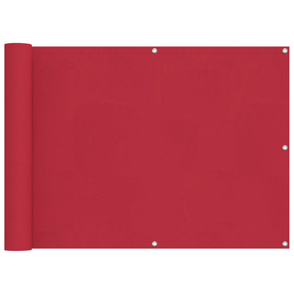 Balcony Screen Red 75 x 200 cm PU coated oxford alu