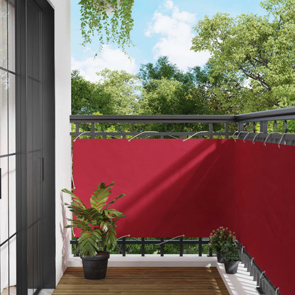 Balcony Screen Red 100 x 200 cm Oxford Fabric