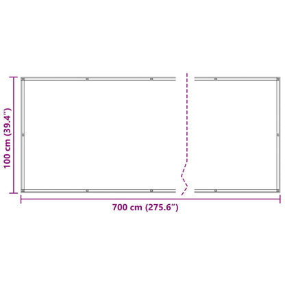 Balcony Screen Red 100 x 700 cm Oxford Fabric