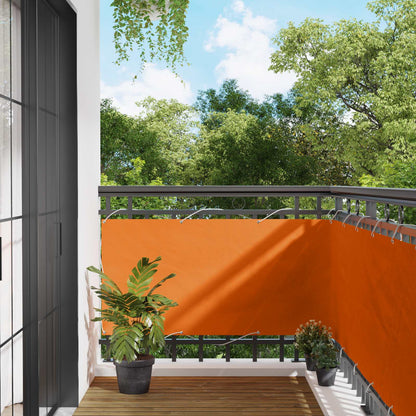 Balcony Screen Orange 75 x 200 cm PU coated oxford alu
