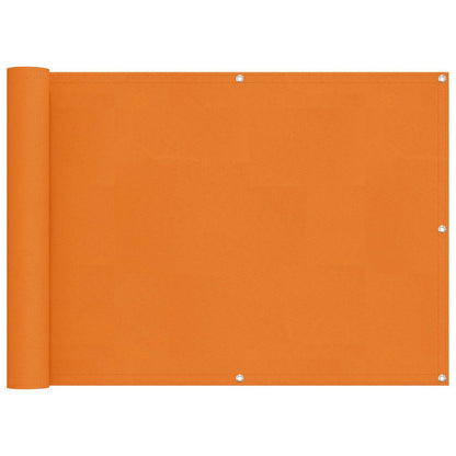 Balcony Screen Orange 75 x 200 cm PU coated oxford alu