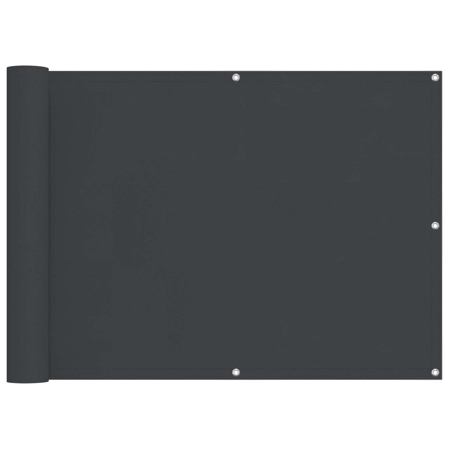 Balcony Screen Black 75 x 200 cm PU coated oxford alu