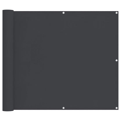 Balcony Screen Black 90 x 200 cm PU coated oxford alu