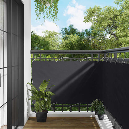 Balcony Screen Black 100 x 300 cm Oxford Fabric