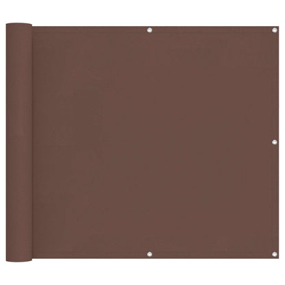 Balcony Screen Brown 100 x 600 cm Oxford Fabric
