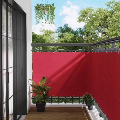 Balcony Screen Burgundy 120 x 600 cm PU coated oxford alu