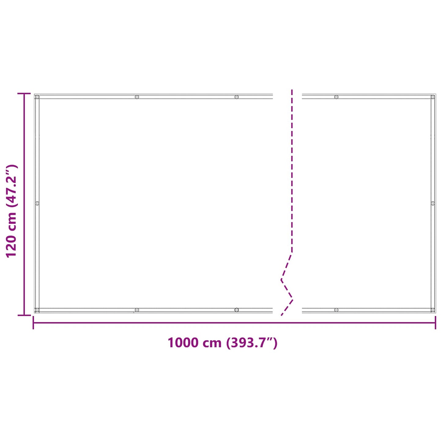 Balcony Screen Burgundy 120 x 1000 cm PU coated oxford alu