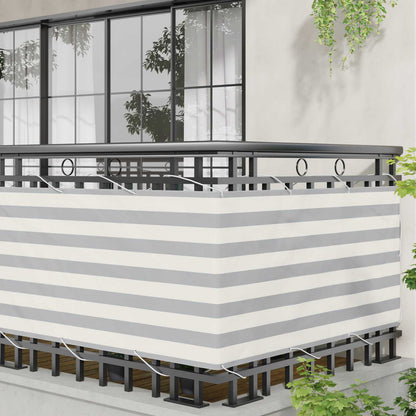 Balcony Screen 75 x 300 cm PU coated oxford alu
