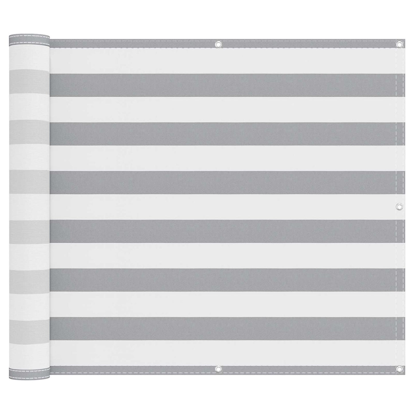 Balcony Screen Light Grey and White 100 x 1000 cm Oxford Fabric